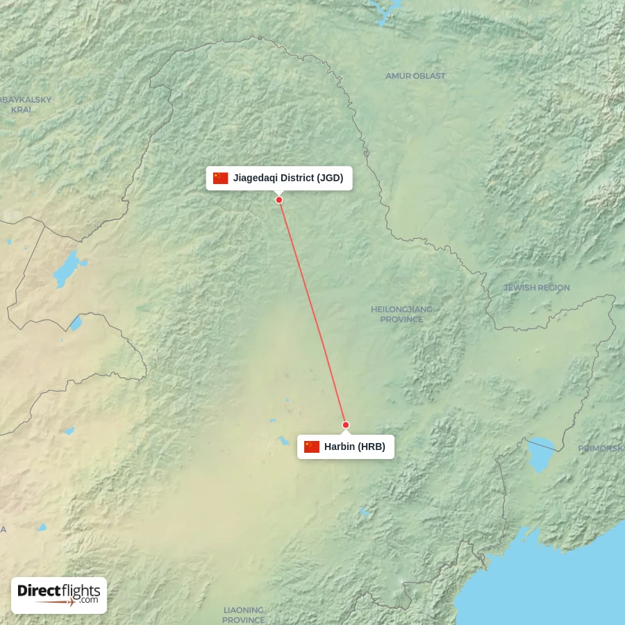 JGD - HRB route map