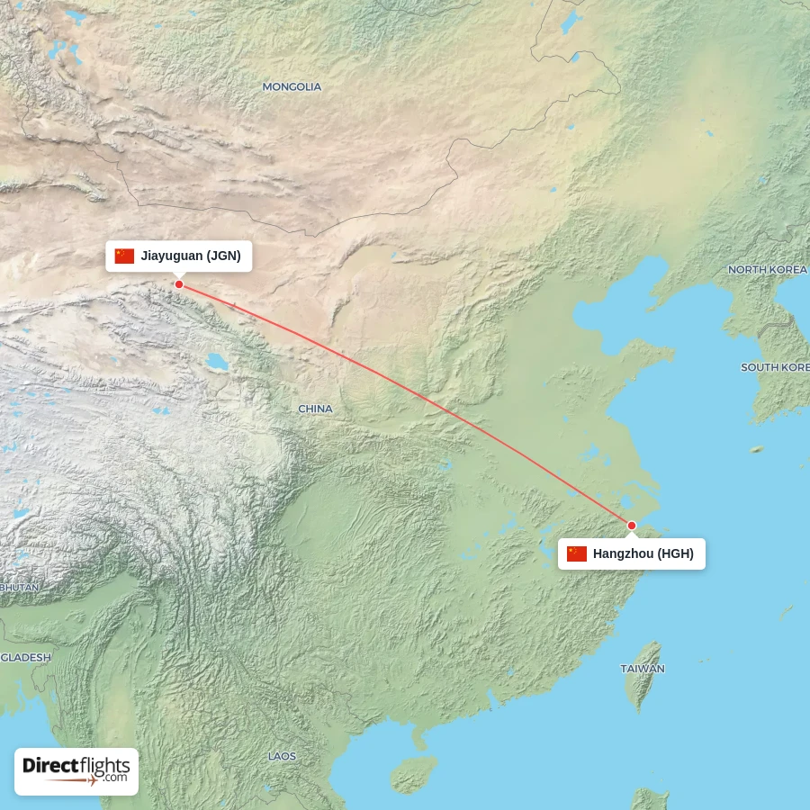 JGN - HGH route map