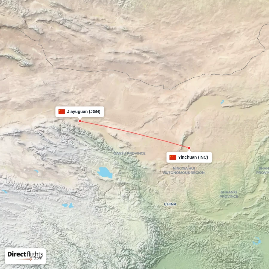 JGN - INC route map