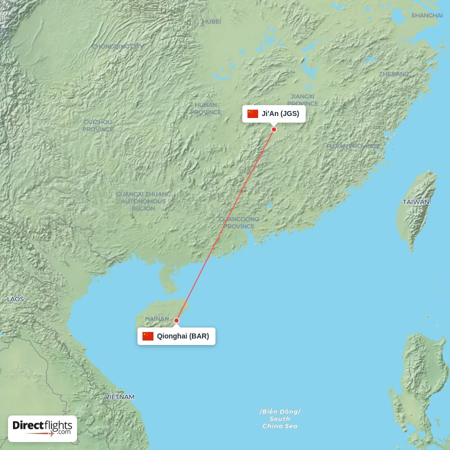 JGS - BAR route map