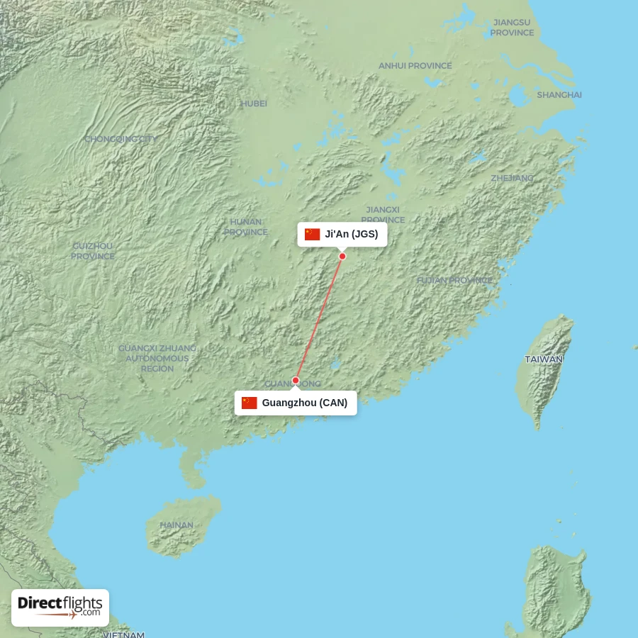 JGS - CAN route map
