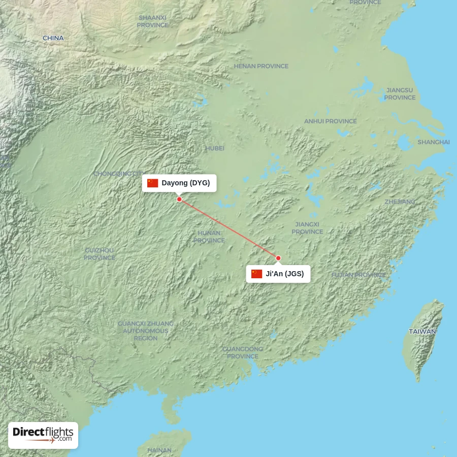 JGS - DYG route map