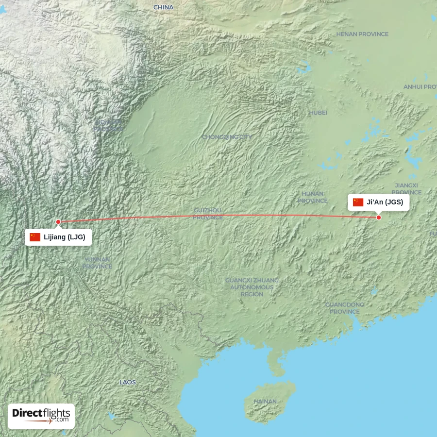 JGS - LJG route map