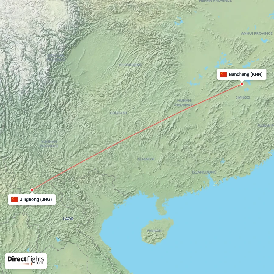 JHG - KHN route map