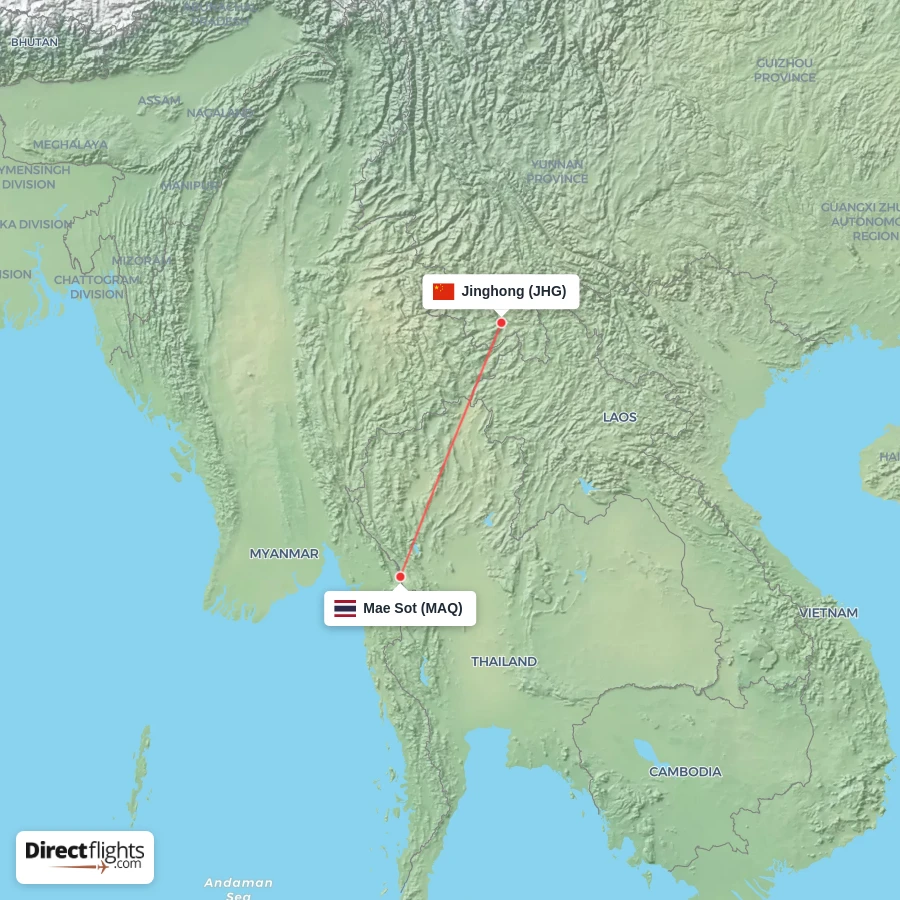 JHG - MAQ route map
