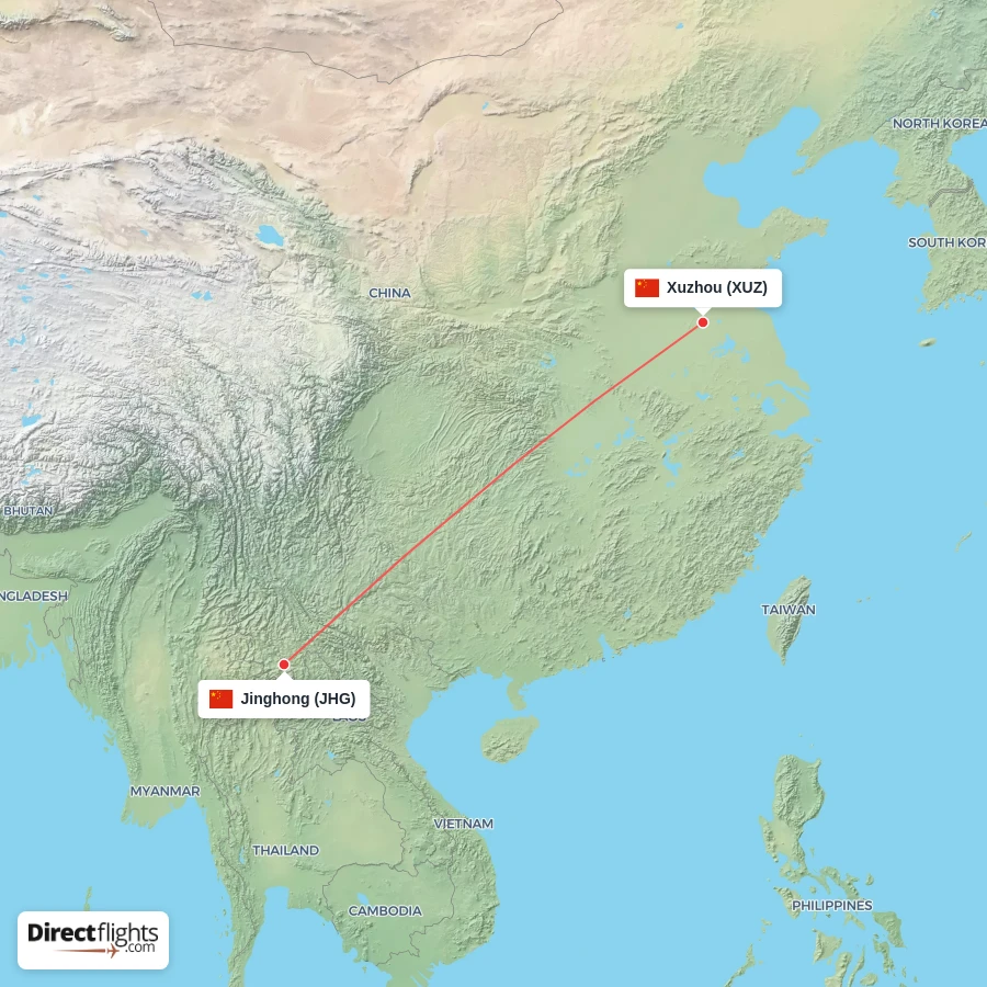 JHG - XUZ route map