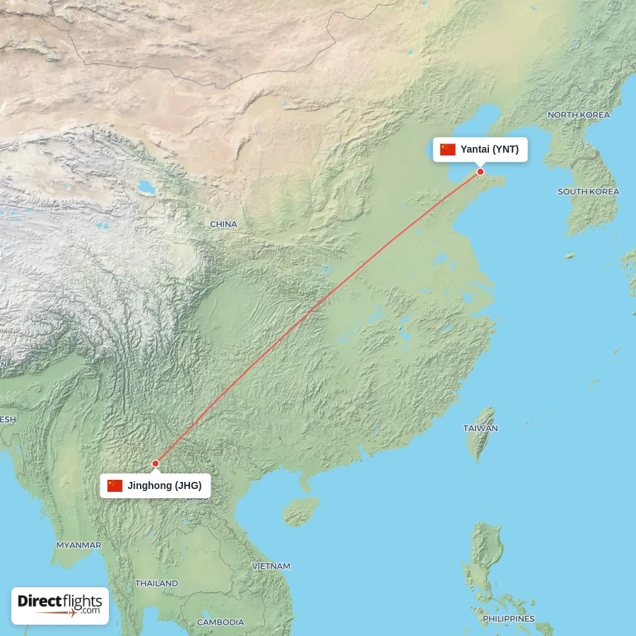JHG - YNT route map