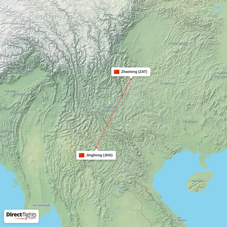 JHG - ZAT route map
