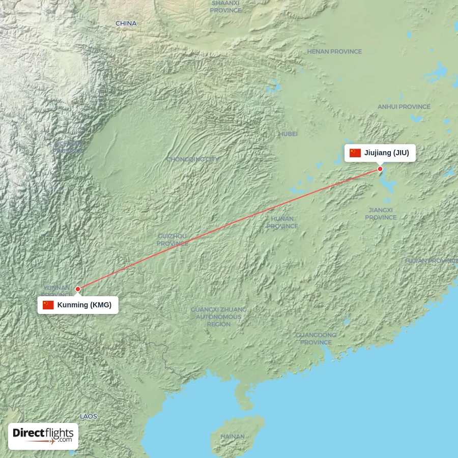 JIU - KMG route map