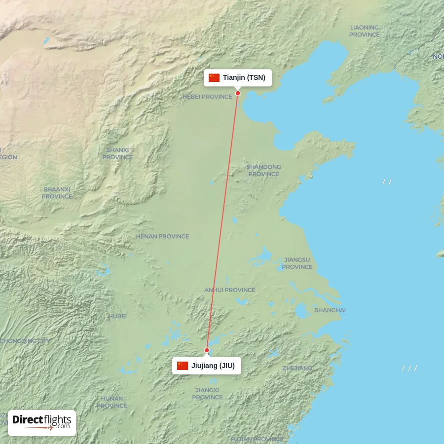 JIU - TSN route map
