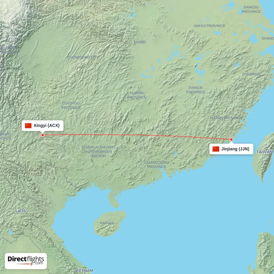 JJN - ACX route map