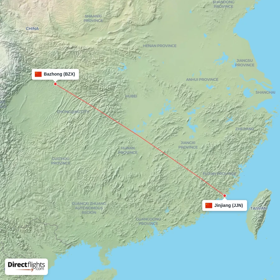 JJN - BZX route map