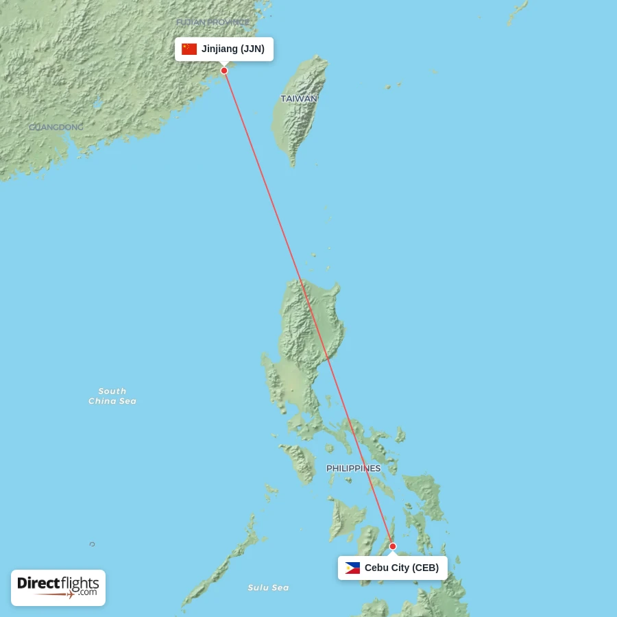 JJN - CEB route map