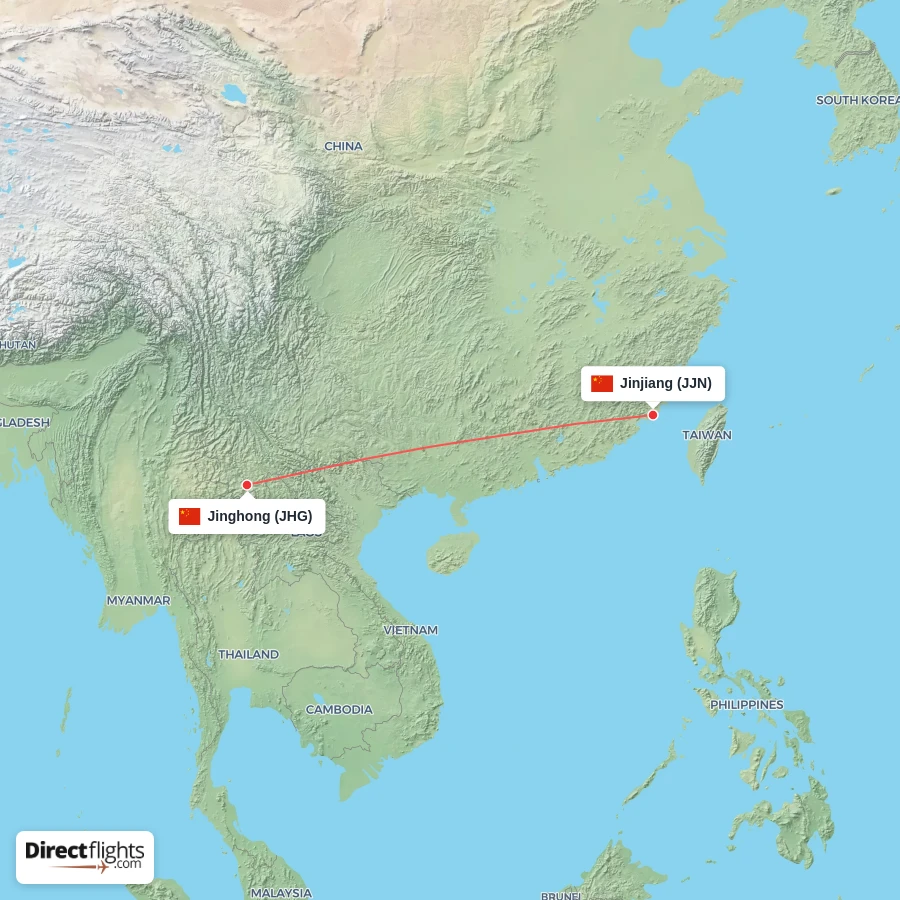 JJN - JHG route map