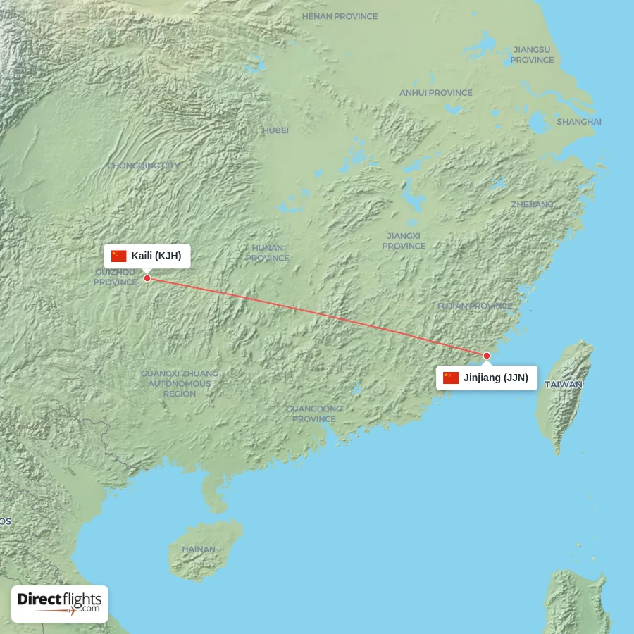 JJN - KJH route map