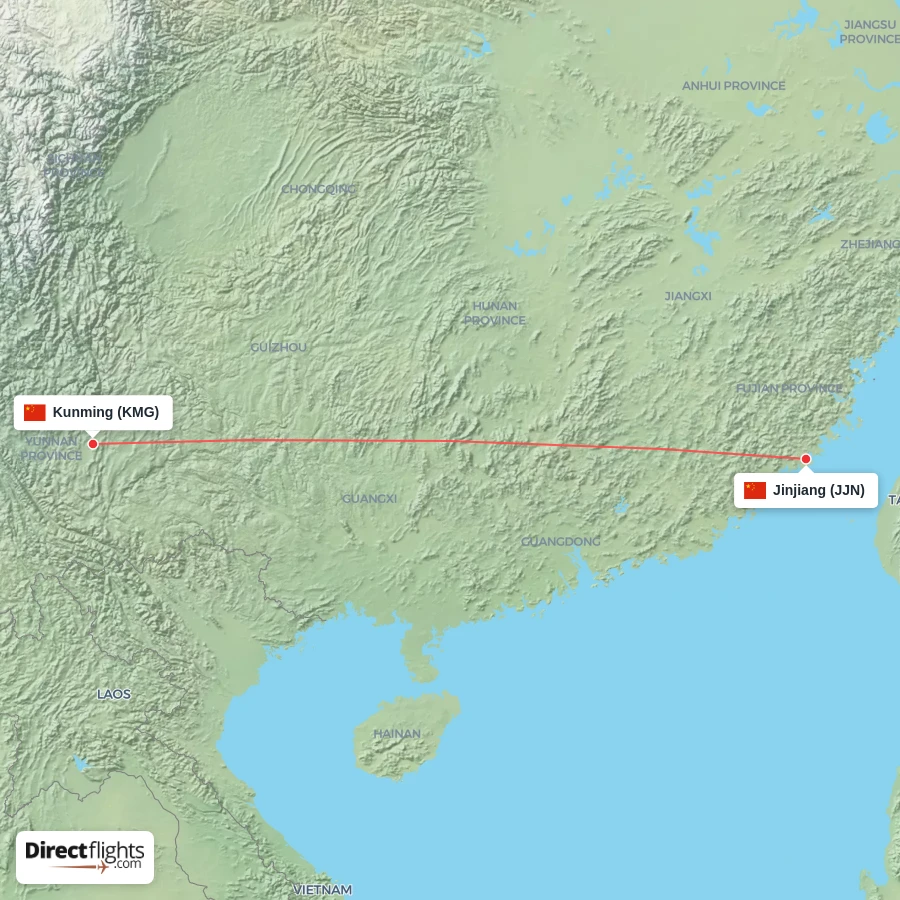 JJN - KMG route map