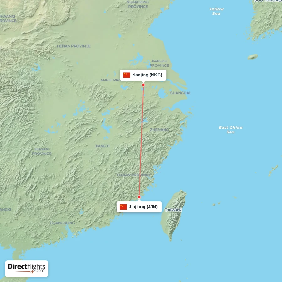 JJN - NKG route map