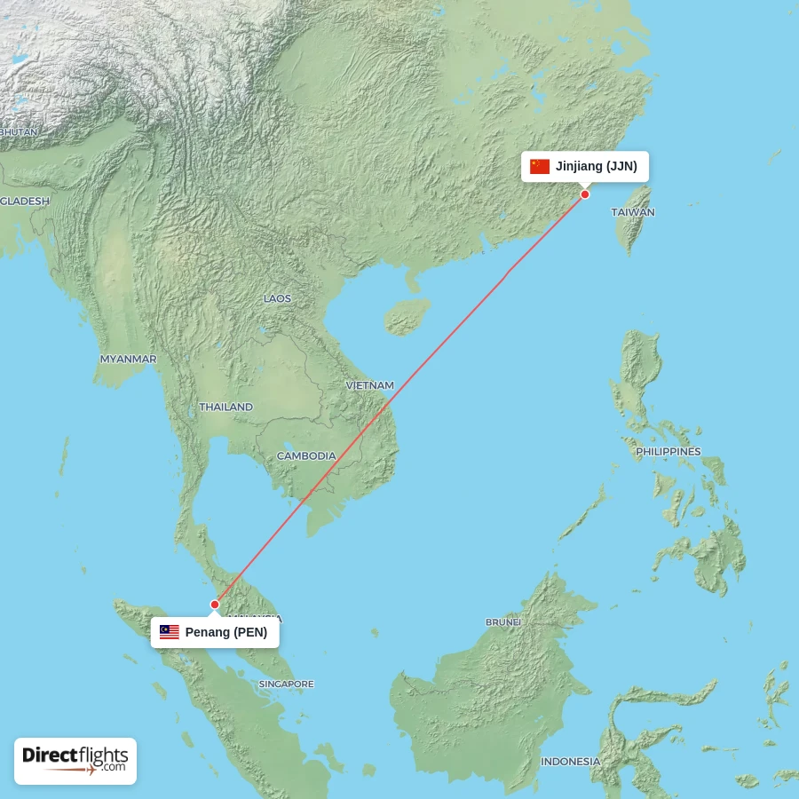 JJN - PEN route map
