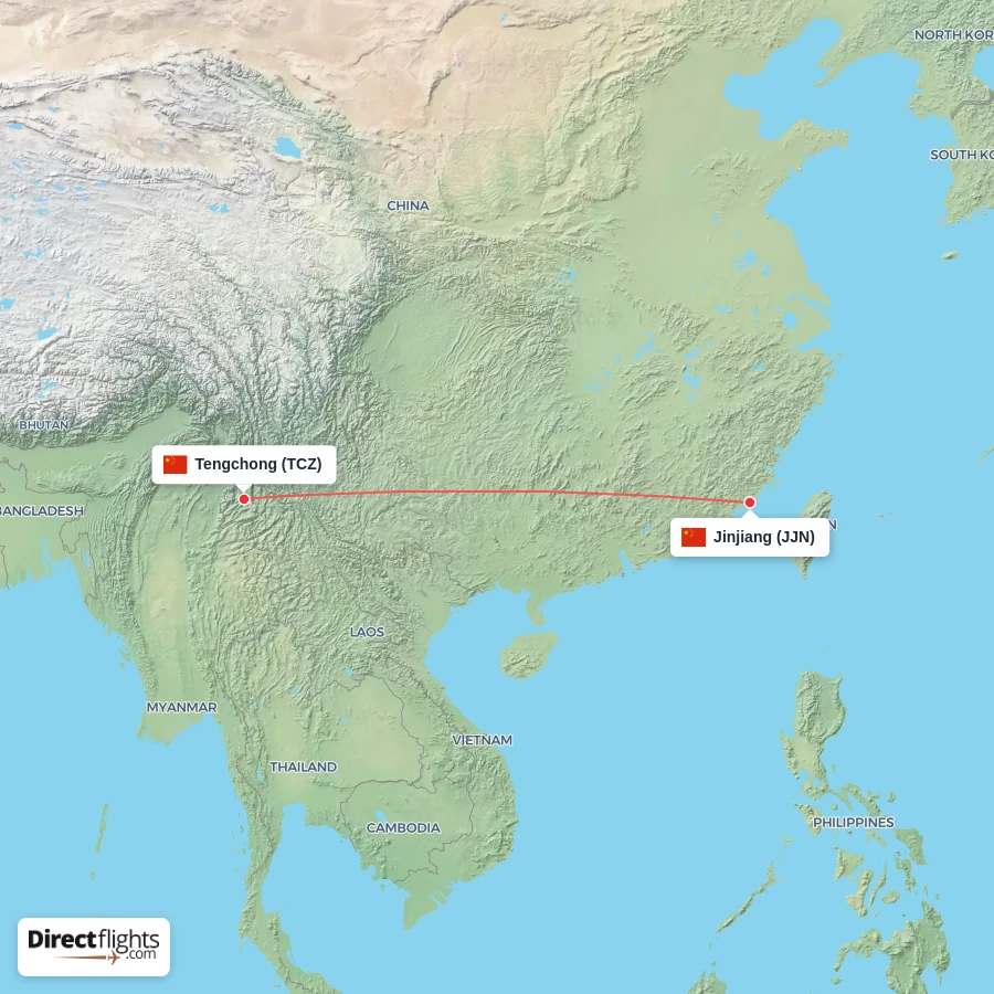 JJN - TCZ route map