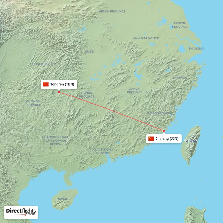 JJN - TEN route map
