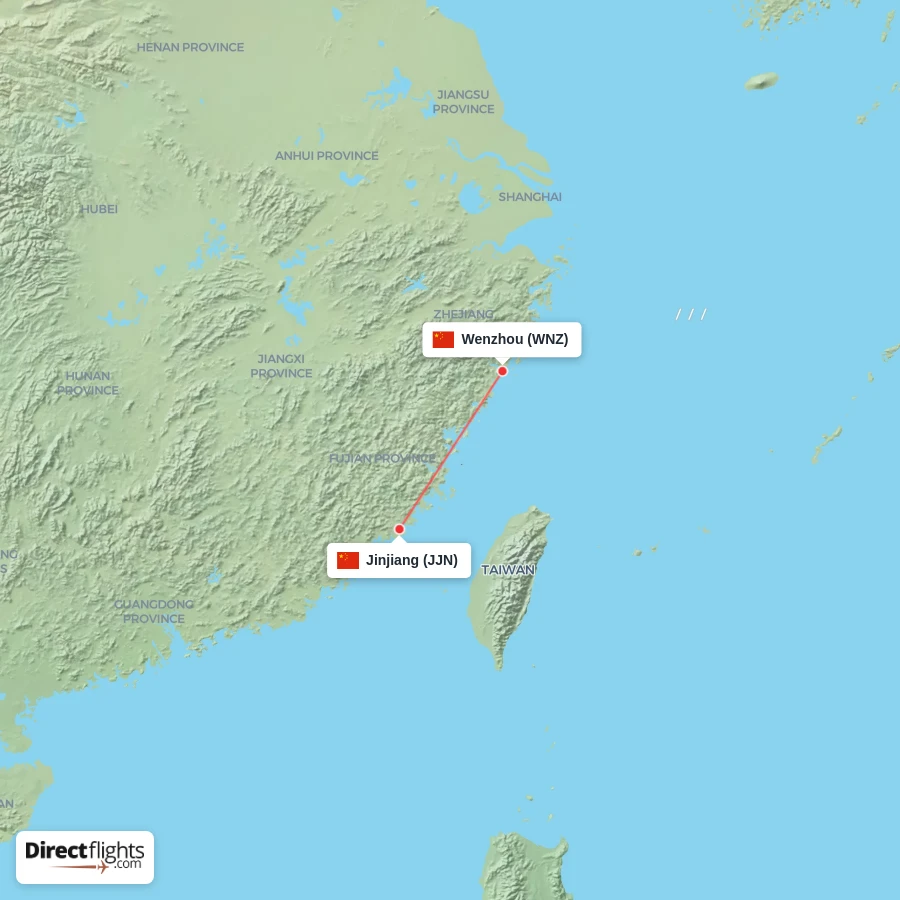 JJN - WNZ route map