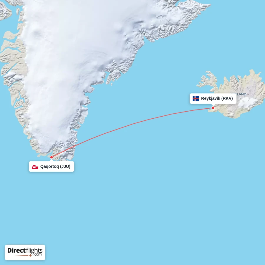 JJU - RKV route map