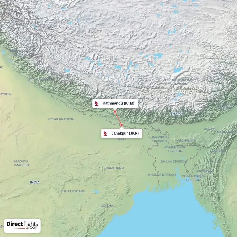 JKR - KTM route map