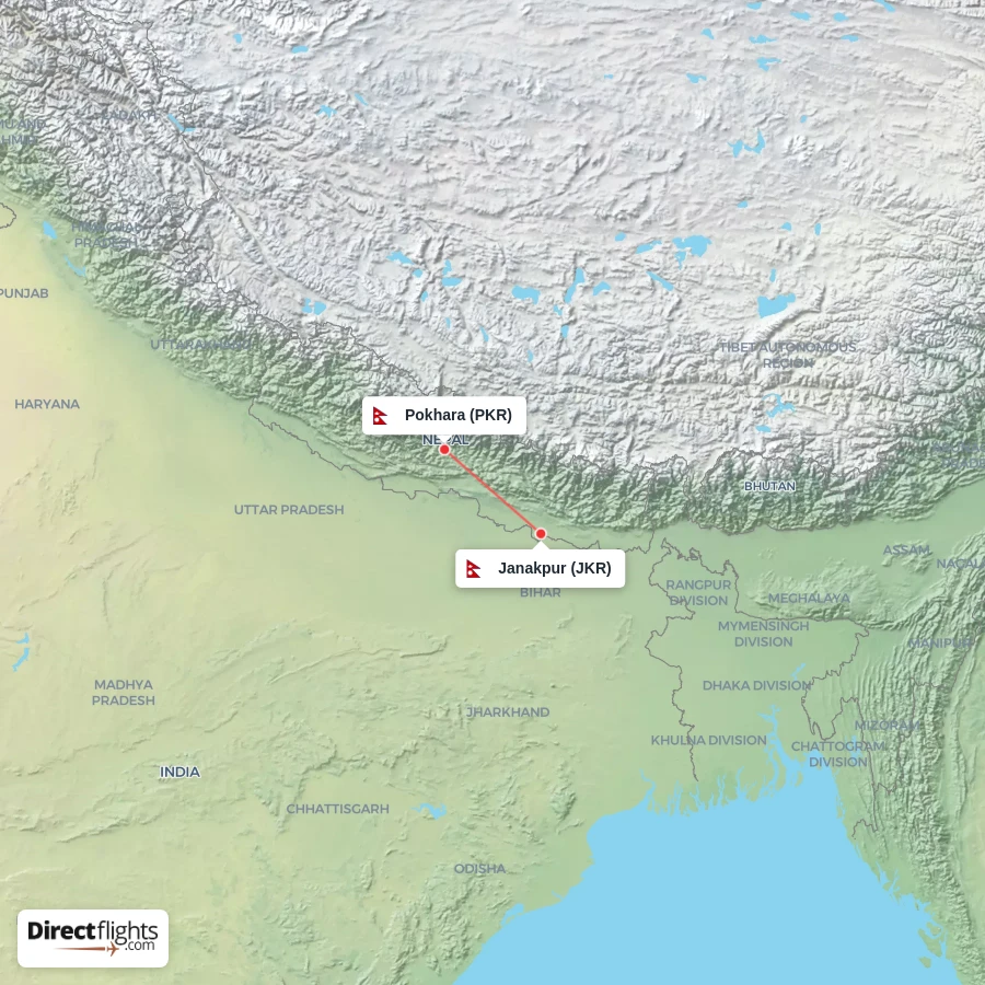 JKR - PKR route map