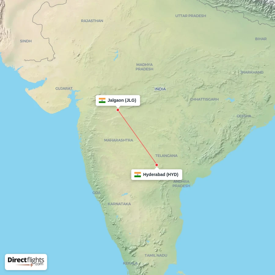 JLG - HYD route map