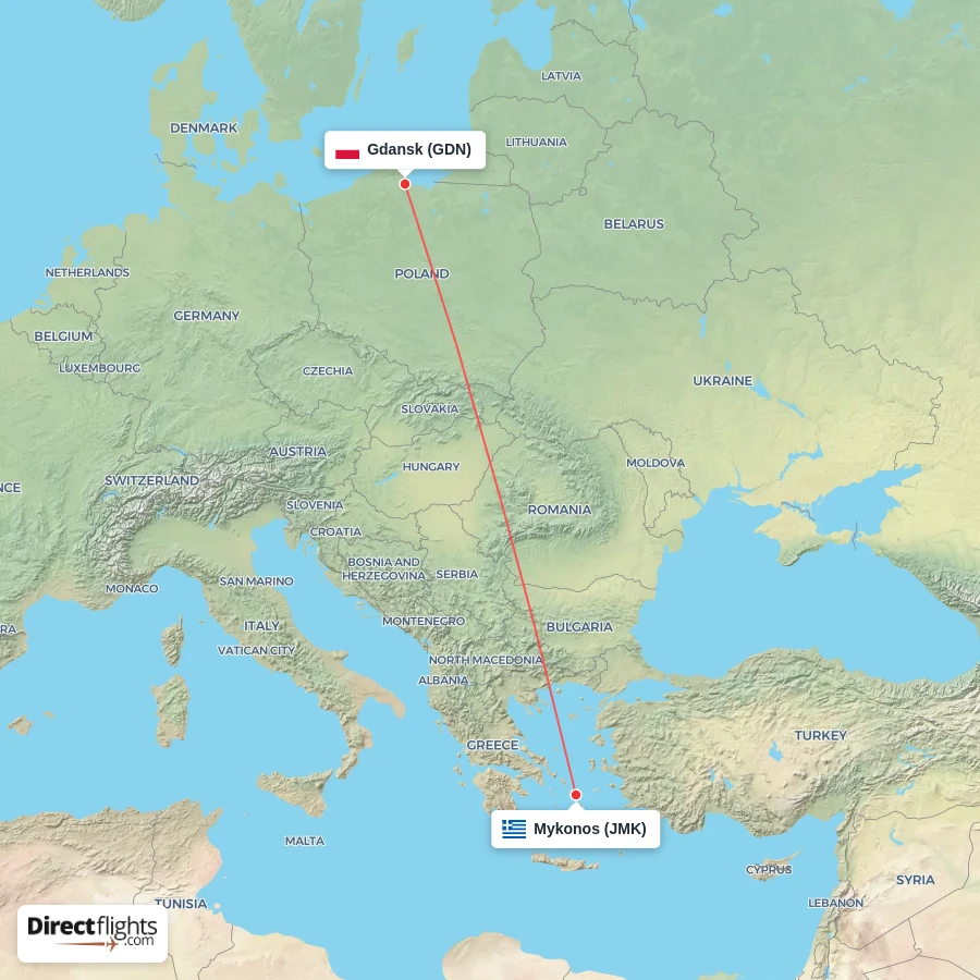 JMK - GDN route map