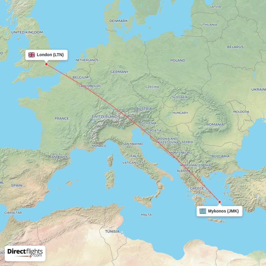 JMK - LTN route map
