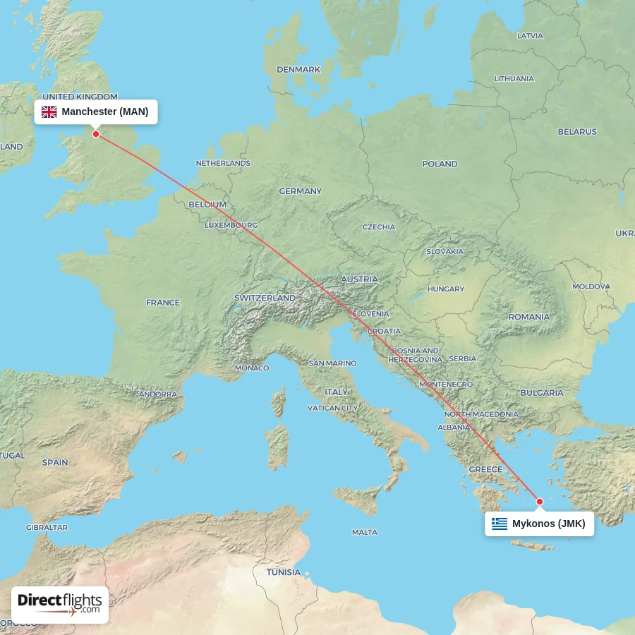 JMK - MAN route map