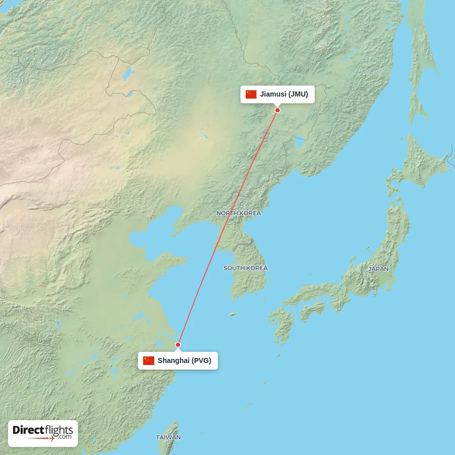 JMU - PVG route map
