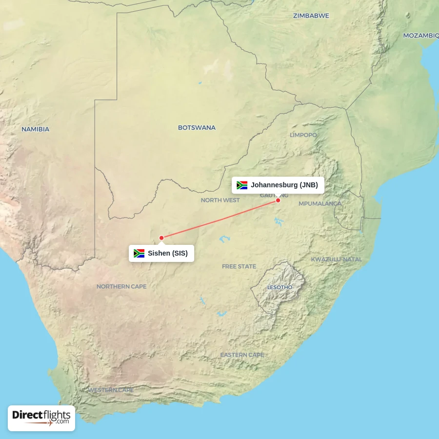 JNB - SIS route map