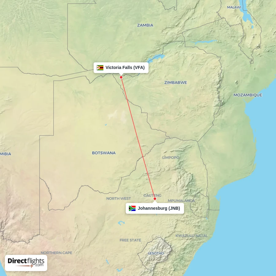 JNB - VFA route map