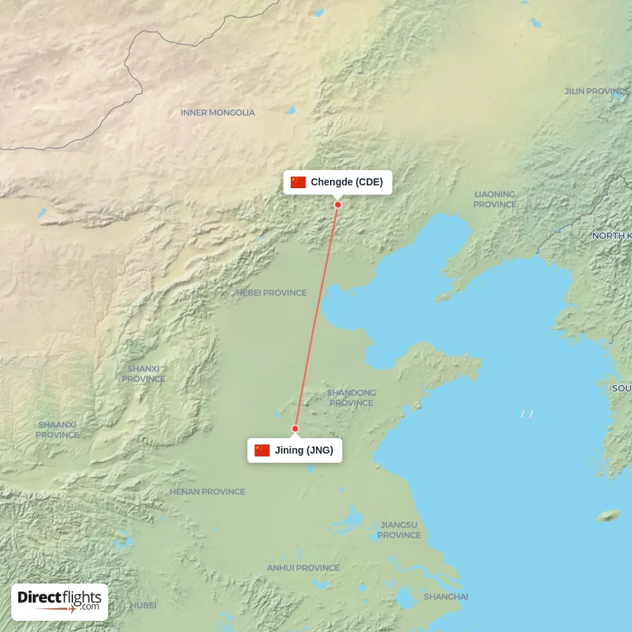 JNG - CDE route map