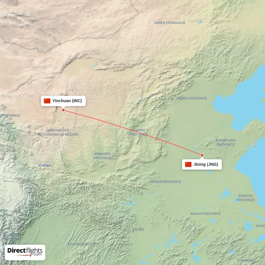 JNG - INC route map
