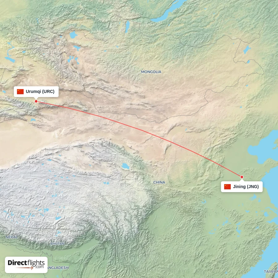 JNG - URC route map