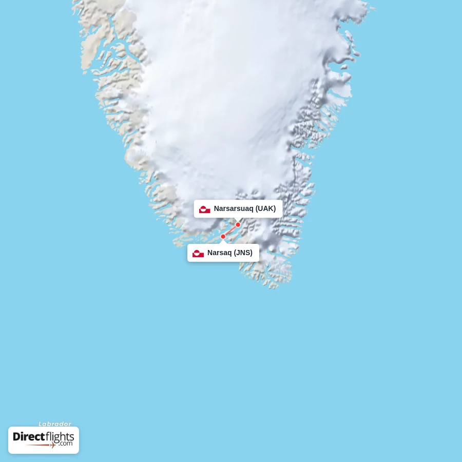 JNS - UAK route map