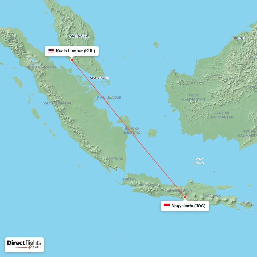 JOG - KUL route map