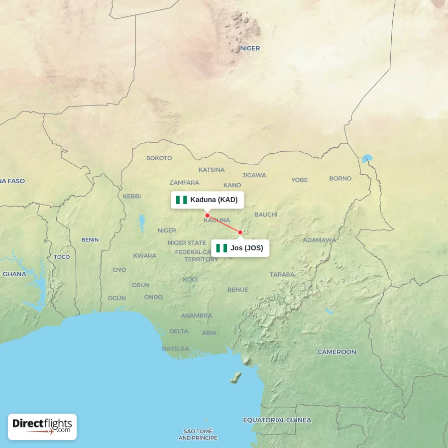 JOS - KAD route map