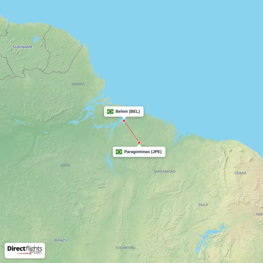 JPE - BEL route map