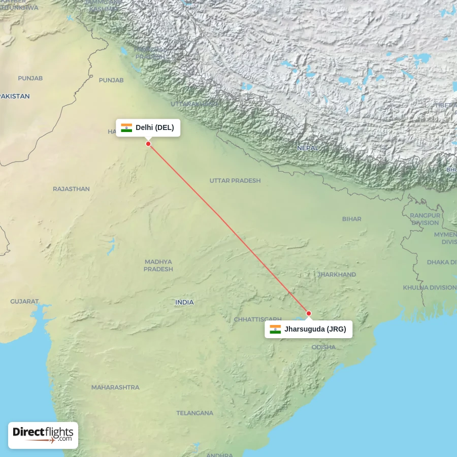 JRG - DEL route map