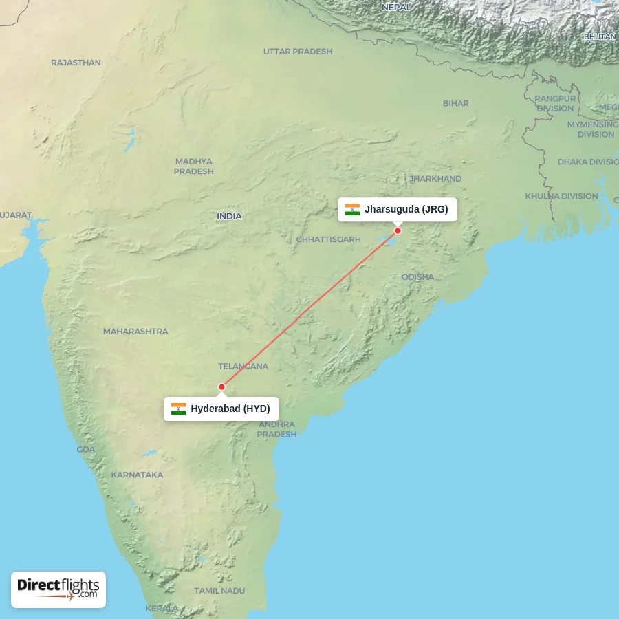 JRG - HYD route map