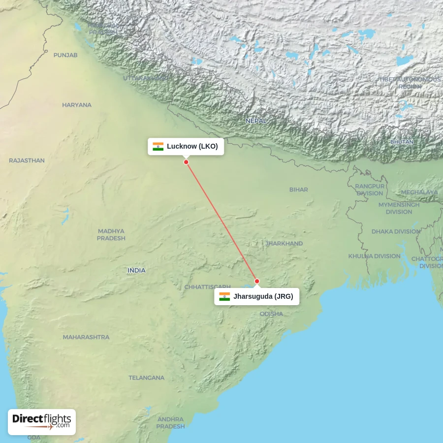 JRG - LKO route map