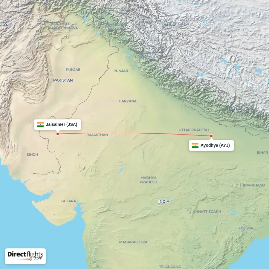 JSA - AYJ route map