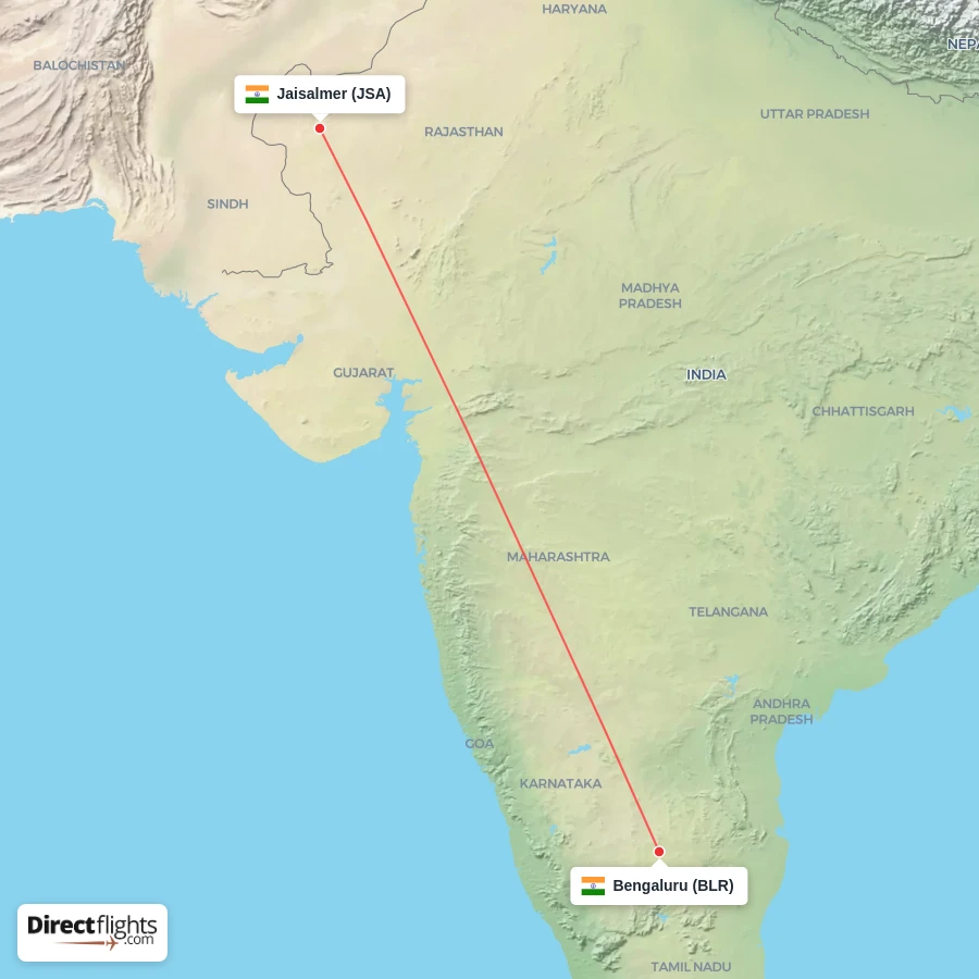 JSA - BLR route map