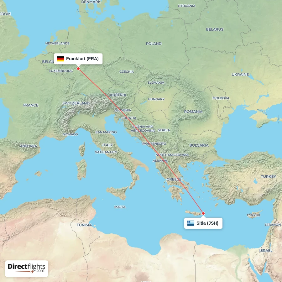 JSH - FRA route map