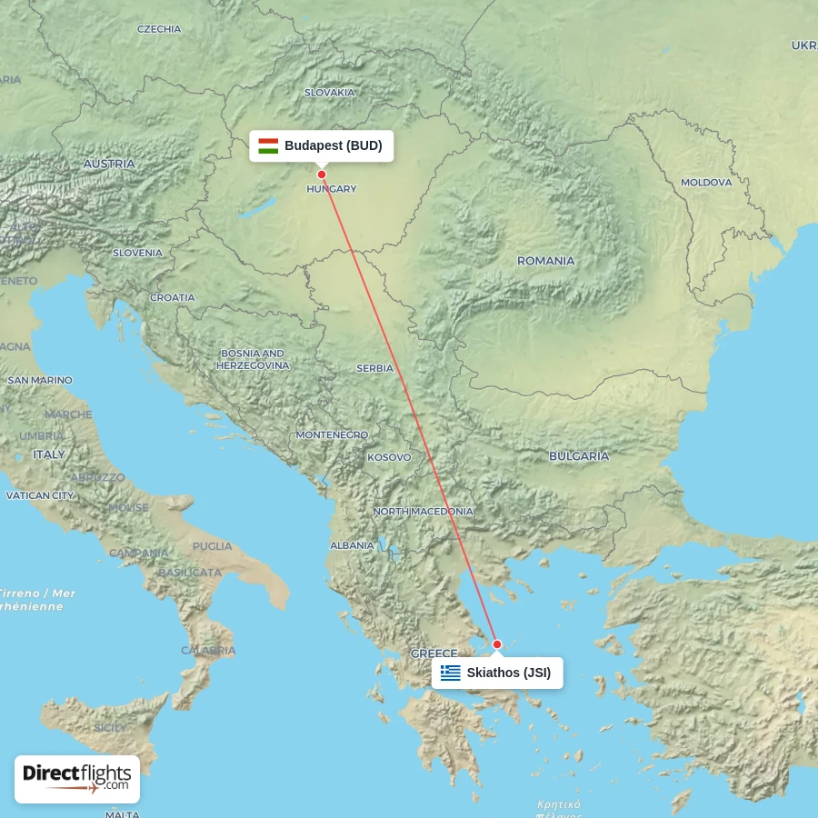 JSI - BUD route map