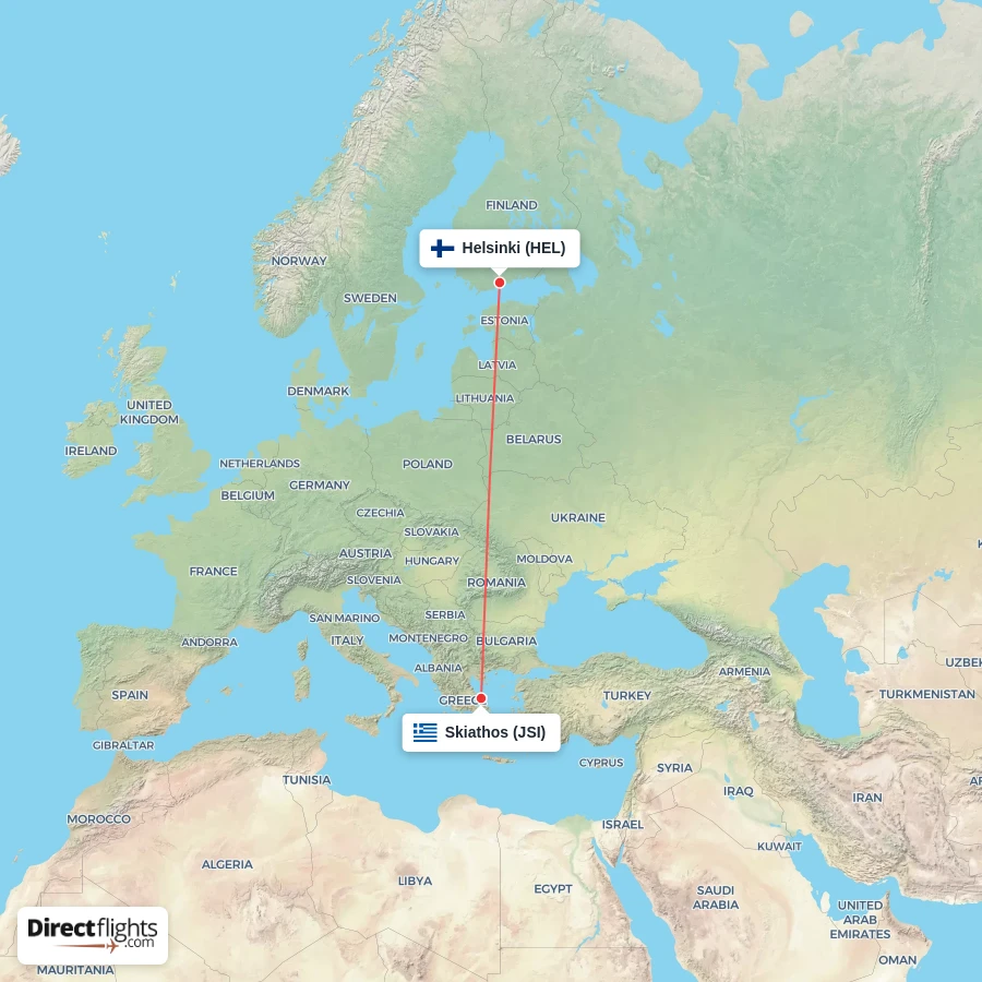 JSI - HEL route map